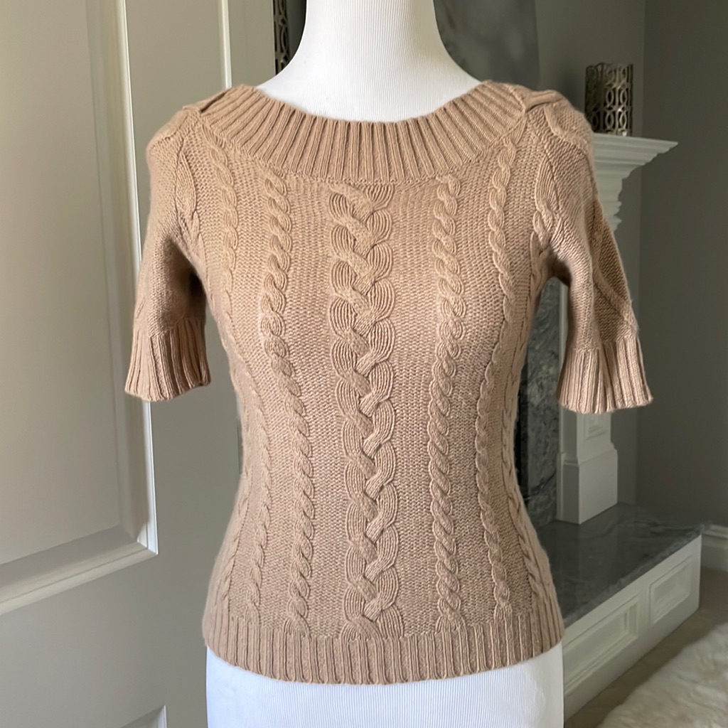 Calypso By Christiane Celle 100% Cashmere Knit Boat Neck Sweater Top. Xs